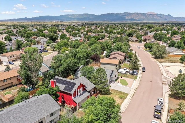 1024 Bromefield Dr, Fountain, CO 80817 - aerial view of residential area featuring a mountain backdrop