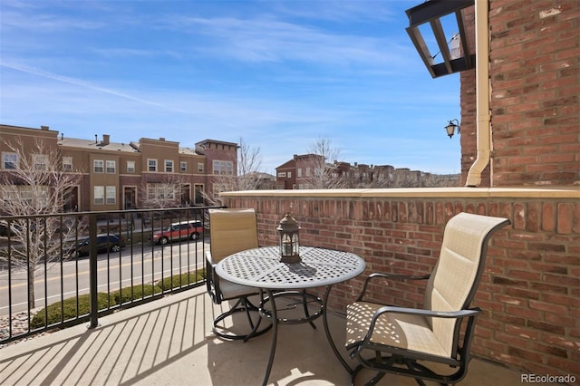 balcony with a residential view