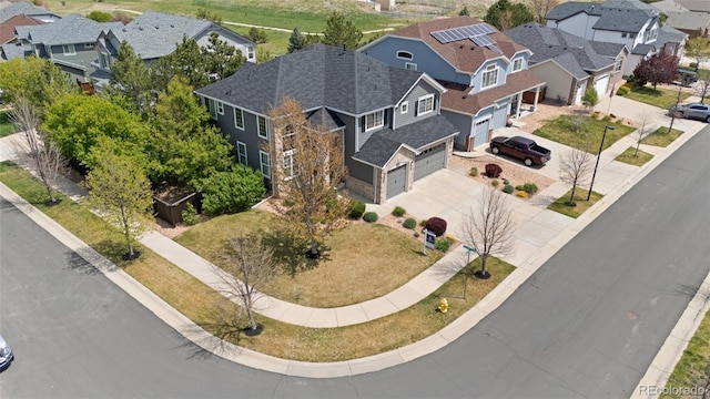 aerial view of residential area