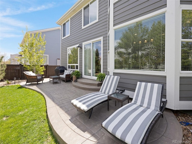 view of patio / terrace featuring outdoor lounge area