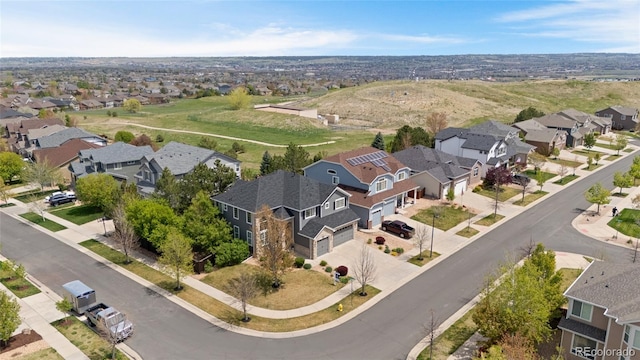 aerial perspective of suburban area
