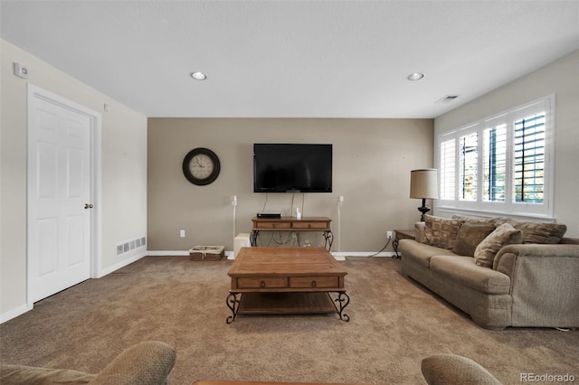 3325 W 111th Loop Unit C, Westminster, CO 80031 - living area featuring carpet flooring and recessed lighting