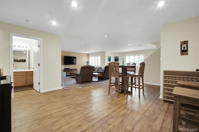 3325 W 111th Loop Unit C, Westminster, CO 80031 - dining room with light wood-style floors and recessed lighting