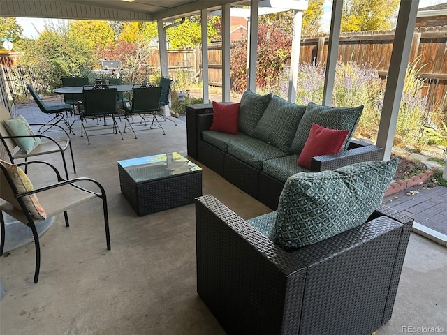 view of sunroom / solarium