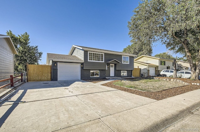 split foyer home with a garage