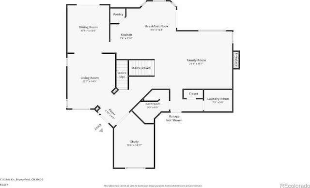 1313 Iris Cir, Broomfield, CO 80020 - view of home floor plan