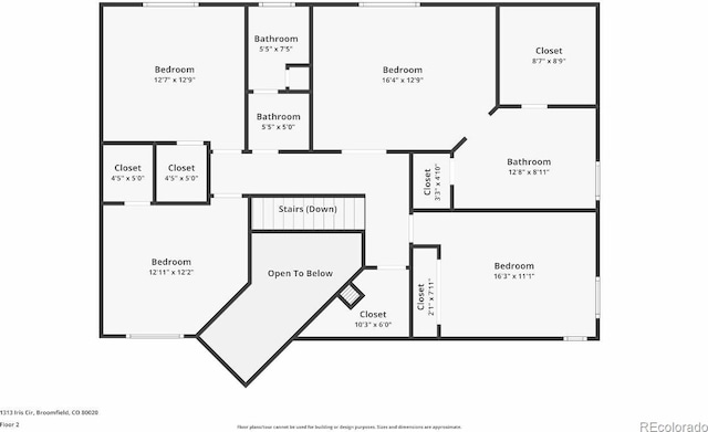 1313 Iris Cir, Broomfield, CO 80020 - view of floor plan / room layout