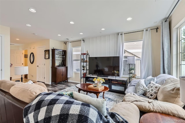 5535 Flanders Way, Denver, CO 80249 - living area with wood finished floors and recessed lighting