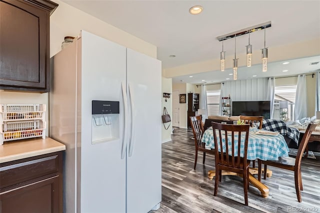 5535 Flanders Way, Denver, CO 80249 - dining space with wood finished floors and recessed lighting