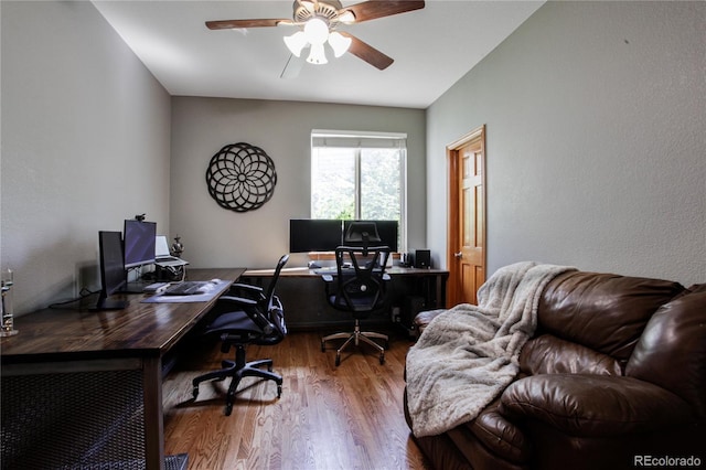 9644 S Estes Way, Littleton, CO 80127 - office featuring ceiling fan and wood finished floors