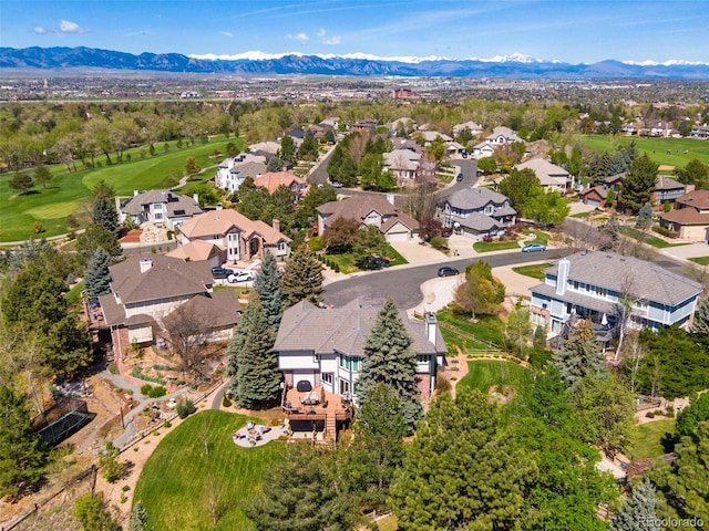 9980 Newton Ct, Westminster, CO 80031 - drone / aerial view with a mountain view, view of golf course, and a residential view