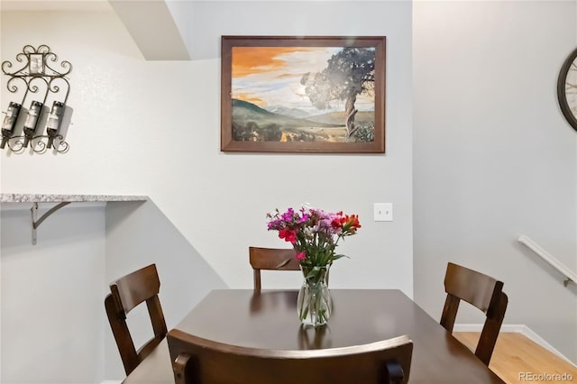 view of dining room