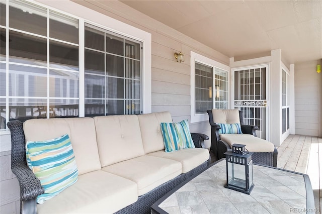view of patio / terrace featuring an outdoor hangout area