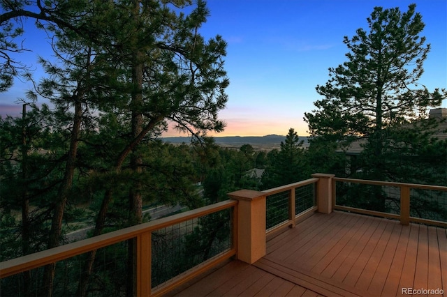 902 Anaconda Ct, Castle Rock, CO 80108 - view of deck at dusk