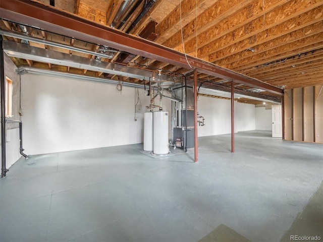 902 Anaconda Ct, Castle Rock, CO 80108 - unfinished below grade area with water heater and heating unit