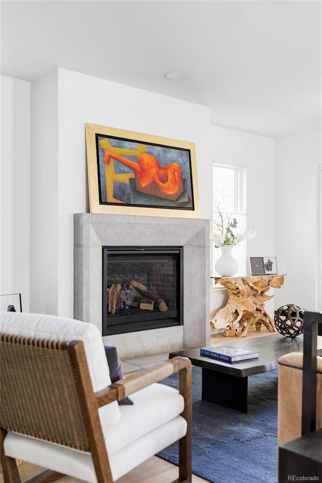 living room featuring hardwood / wood-style flooring