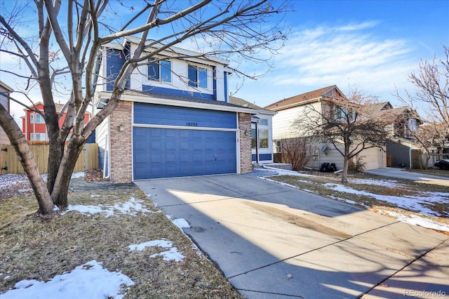 front of property featuring a garage