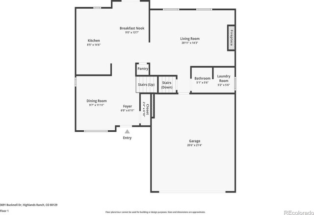 3691 Bucknell Dr, Highlands Ranch, CO 80129 - view of property floor plan