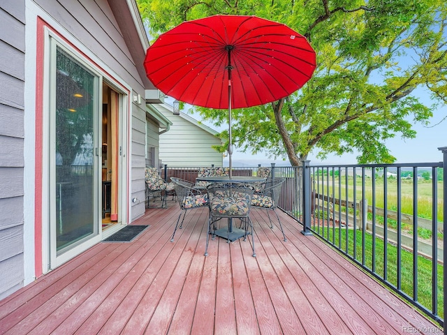 3691 Bucknell Dr, Highlands Ranch, CO 80129 - view of wooden terrace