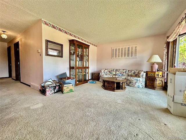 10425 Franklin Way, Northglenn, CO 80233 - living room featuring a textured ceiling and carpet floors