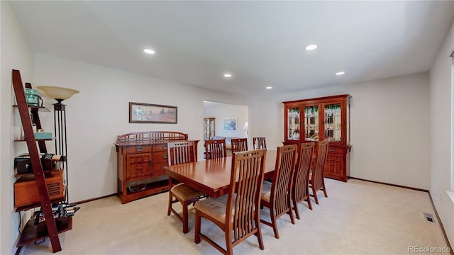 7865 S Lafayette Ct, Centennial, CO 80122 - dining area featuring light carpet and recessed lighting