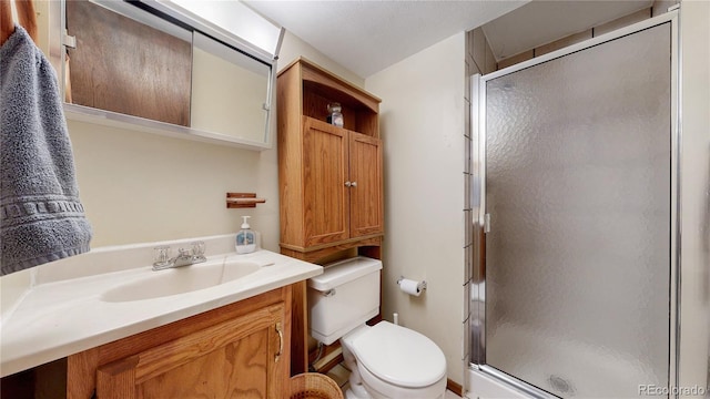 7865 S Lafayette Ct, Centennial, CO 80122 - bathroom featuring vanity and a stall shower