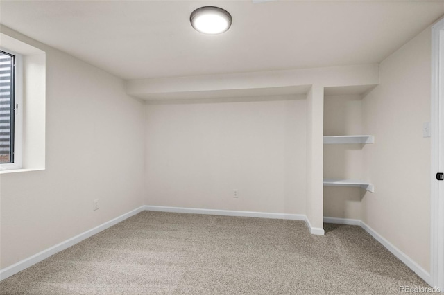 7555 E 22nd Ave, Denver, CO 80207 - below grade area with carpet and baseboards