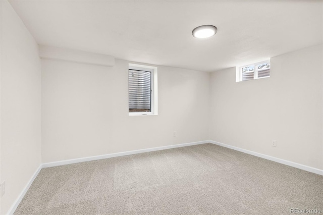 7555 E 22nd Ave, Denver, CO 80207 - below grade area featuring carpet floors and baseboards