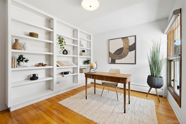 office featuring wood finished floors