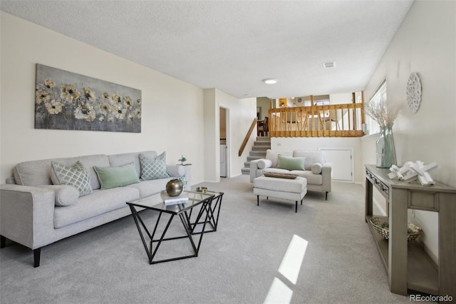 1791 S Laredo St, Aurora, CO 80017 - living room with stairway and carpet floors