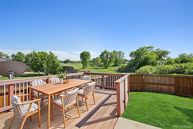1791 S Laredo St, Aurora, CO 80017 - deck with a fenced backyard and outdoor dining area