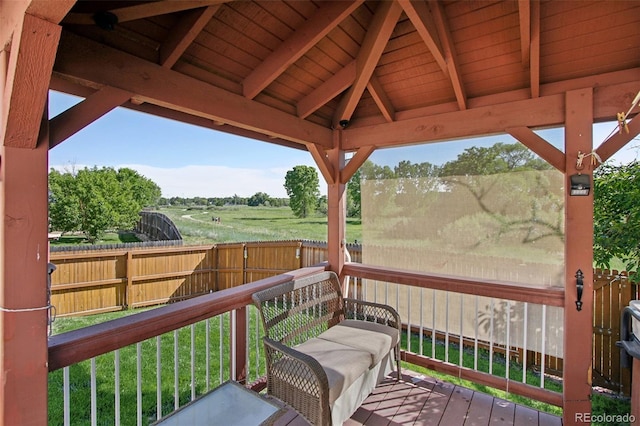 1791 S Laredo St, Aurora, CO 80017 - wooden deck featuring a fenced backyard and a gazebo