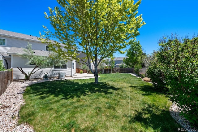 16256 E Otero Pl, Englewood, CO 80112 - view of yard featuring central AC unit and a patio