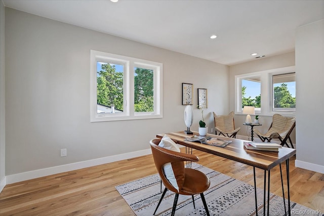 5838 S Louthan St, Littleton, CO 80120 - home office featuring recessed lighting and light wood-style flooring