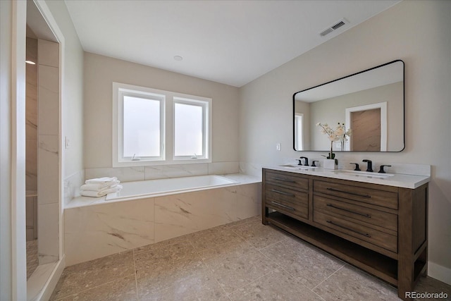 5838 S Louthan St, Littleton, CO 80120 - full bathroom with a bath and double vanity