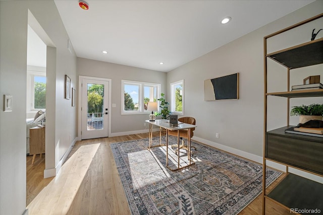 5838 S Louthan St, Littleton, CO 80120 - office with light wood-style flooring and recessed lighting