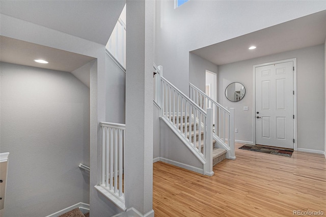 entryway featuring light hardwood / wood-style flooring