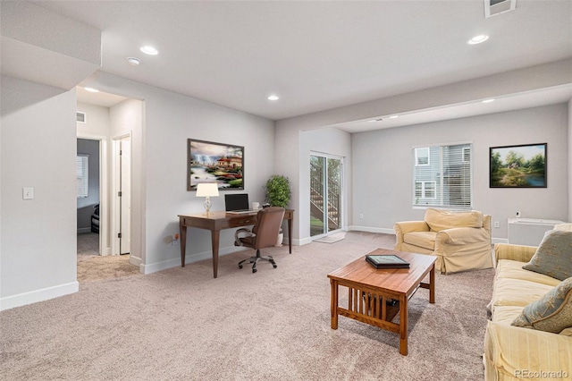 view of carpeted living room