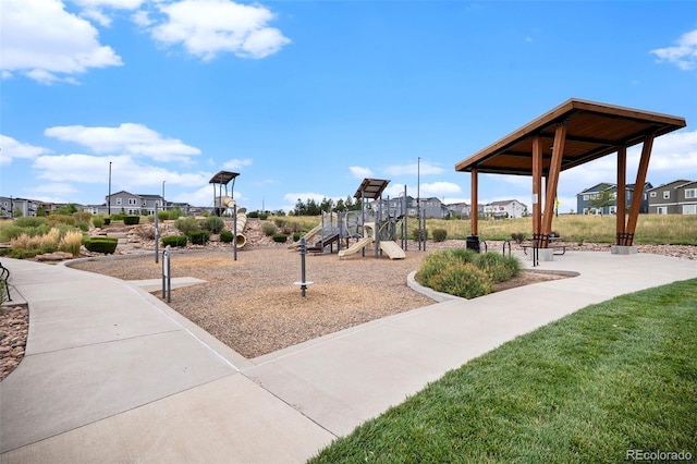 view of jungle gym