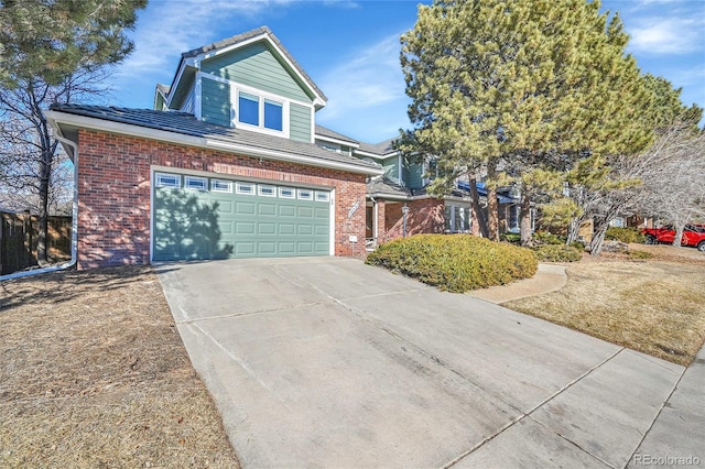 view of property featuring a garage