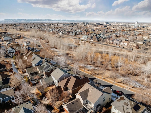 bird's eye view featuring a mountain view