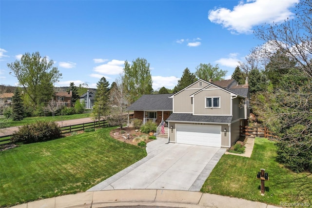 10743 W Turtle Mtn, Littleton, CO 80127 - view of front of home featuring an attached garage, driveway, and a chimney