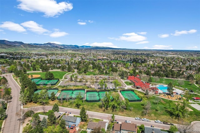 10743 W Turtle Mtn, Littleton, CO 80127 - aerial view of property's location featuring mountains and nearby suburban area