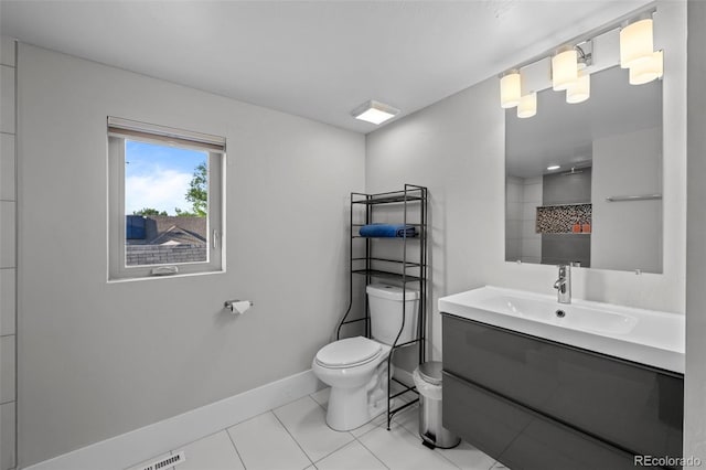 2523 N Humboldt St, Denver, CO 80205 - full bath featuring vanity, tile patterned floors, and a shower