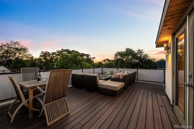 2523 N Humboldt St, Denver, CO 80205 - wooden terrace featuring outdoor lounge area