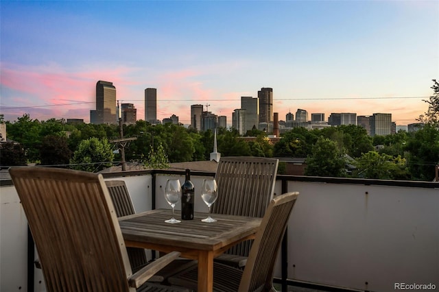 2523 N Humboldt St, Denver, CO 80205 - patio / terrace featuring a skyline view and outdoor dining area