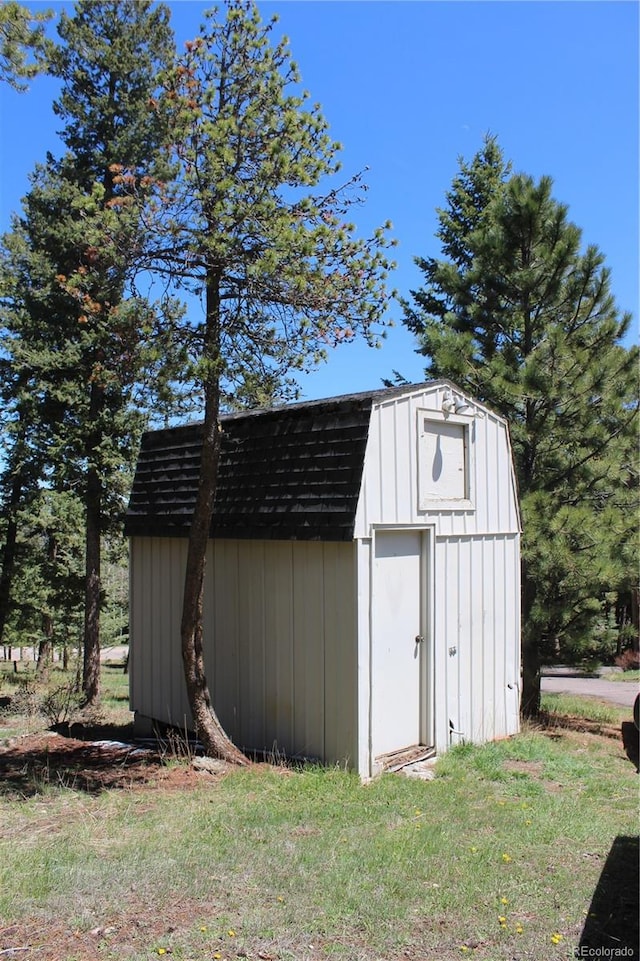 view of shed