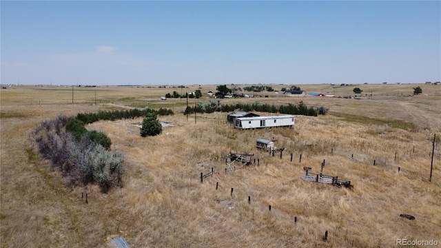 drone / aerial view featuring a rural view