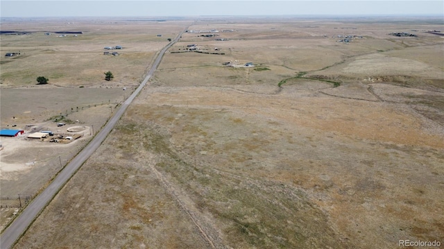 drone / aerial view with a rural view