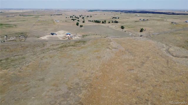 bird's eye view featuring a rural view